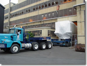 Transporting 140 Ton Turbine / Generator Set at Philadelphia Ship Yard.